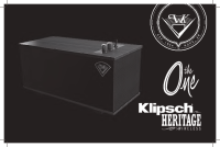 Klipsch The-One - Owners Manual 